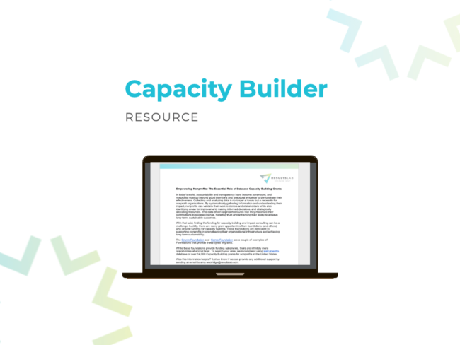 Capacity Builder 1 Pager